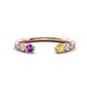1 - Makena Amethyst and Yellow Diamond Open Wedding Band 