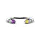 1 - Makena Amethyst and Yellow Diamond Open Wedding Band 