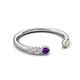5 - Makena Amethyst and Yellow Sapphire Open Wedding Band 