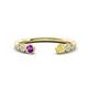 1 - Makena Amethyst and Yellow Sapphire Open Wedding Band 
