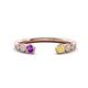 1 - Makena Amethyst and Yellow Sapphire Open Wedding Band 
