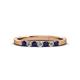 2 - Fiala 2.00 mm Blue Sapphire and Diamond Wedding Band 