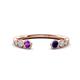 1 - Makena Amethyst and Blue Sapphire Open Wedding Band 