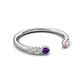 5 - Makena Amethyst and Pink Sapphire Open Wedding Band 