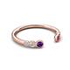 5 - Makena Amethyst and Ruby Open Wedding Band 