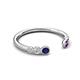 5 - Makena Blue Sapphire and Amethyst Open Wedding Band 