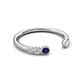 5 - Makena Blue Sapphire and Aquamarine Open Wedding Band 