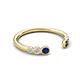 5 - Makena Blue Sapphire and Black Diamond Open Wedding Band 