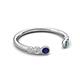 5 - Makena Blue Sapphire and Blue Diamond Open Wedding Band 
