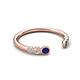 5 - Makena Blue Sapphire and Blue Diamond Open Wedding Band 