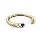 5 - Makena Blue Sapphire and Citrine Open Wedding Band 