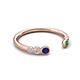 5 - Makena Blue Sapphire and Green Garnet Open Wedding Band 