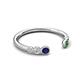 5 - Makena Blue Sapphire and Green Garnet Open Wedding Band 