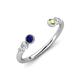 4 - Makena Blue Sapphire and Peridot Open Wedding Band 