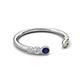 5 - Makena Blue Sapphire and Peridot Open Wedding Band 