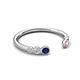 5 - Makena Blue Sapphire and Pink Sapphire Open Wedding Band 