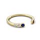 5 - Makena Blue Sapphire and Red Garnet Open Wedding Band 