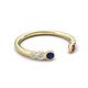 5 - Makena Blue Sapphire and Rhodolite Garnet Open Wedding Band 