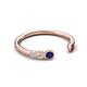 5 - Makena Blue Sapphire and Rhodolite Garnet Open Wedding Band 