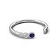 5 - Makena Blue Sapphire and Smoky Quartz Open Wedding Band 