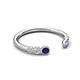 5 - Makena Blue Sapphire and Tanzanite Open Wedding Band 