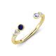 4 - Makena Blue Sapphire and Tanzanite Open Wedding Band 