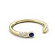 5 - Makena Blue Sapphire and Yellow Diamond Open Wedding Band 