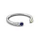 5 - Makena Blue Sapphire and Yellow Diamond Open Wedding Band 