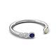 5 - Makena Blue Sapphire and Yellow Sapphire Open Wedding Band 