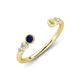 4 - Makena Blue Sapphire and Yellow Sapphire Open Wedding Band 
