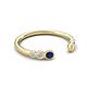 5 - Makena Blue Sapphire and Yellow Sapphire Open Wedding Band 