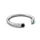 5 - Makena Black Diamond and Created Alexandrite Open Wedding Band 