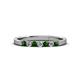 2 - Fiala 2.00 mm Green Garnet and Diamond Wedding Band 