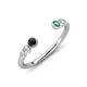 4 - Makena Black Diamond and Created Alexandrite Open Wedding Band 