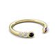 5 - Makena Black Diamond and Amethyst Open Wedding Band 