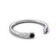 5 - Makena Black Diamond and Amethyst Open Wedding Band 