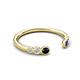 5 - Makena Black Diamond and Blue Sapphire Open Wedding Band 