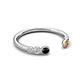 5 - Makena Black Diamond and Citrine Open Wedding Band 