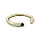 5 - Makena Black Diamond and Pink Sapphire Open Wedding Band 