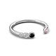 5 - Makena Black Diamond and Pink Sapphire Open Wedding Band 