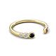 5 - Makena Black Diamond and Pink Tourmaline Open Wedding Band 