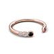 5 - Makena Black Diamond and Pink Tourmaline Open Wedding Band 