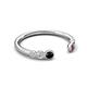 5 - Makena Black Diamond and Pink Tourmaline Open Wedding Band 