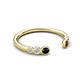 5 - Makena Black Diamond and Red Garnet Open Wedding Band 