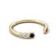 5 - Makena Black Diamond and Ruby Open Wedding Band 