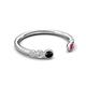 5 - Makena Black Diamond and Ruby Open Wedding Band 