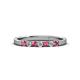 2 - Fiala 2.00 mm Pink Tourmaline and Diamond Wedding Band 