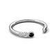5 - Makena Black Diamond and Smoky Quartz Open Wedding Band 