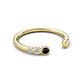 5 - Makena Black Diamond and Yellow Diamond Open Wedding Band 