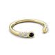 5 - Makena Black Diamond and Yellow Sapphire Open Wedding Band 